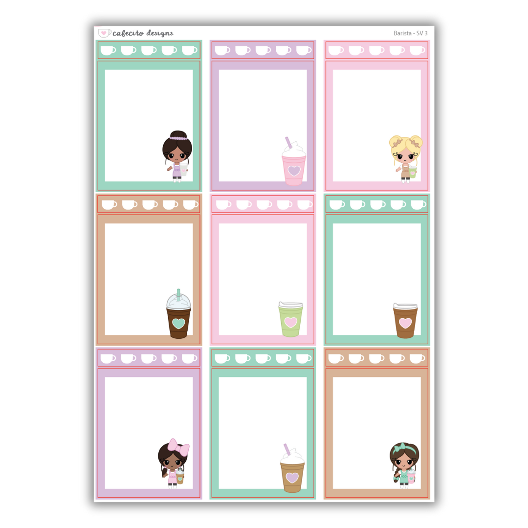 Barista - Standard Vertical Functional Stickers