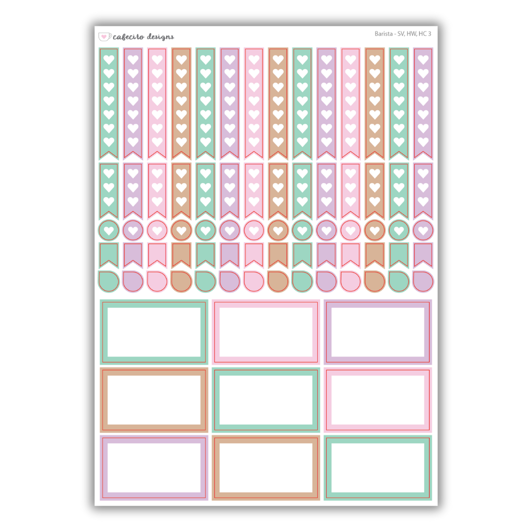 Barista - Standard Vertical Functional Stickers