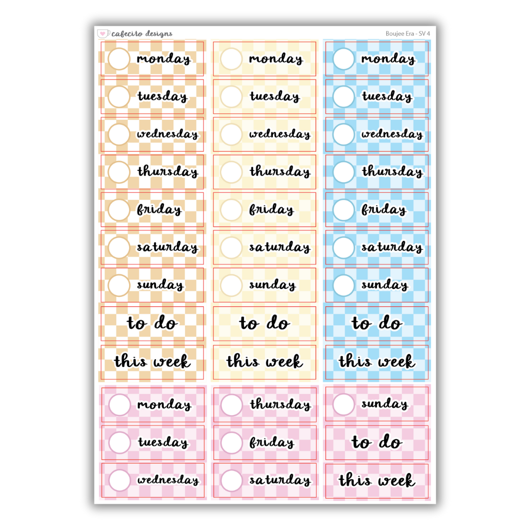 Boujee Era - Standard Vertical Functional Stickers