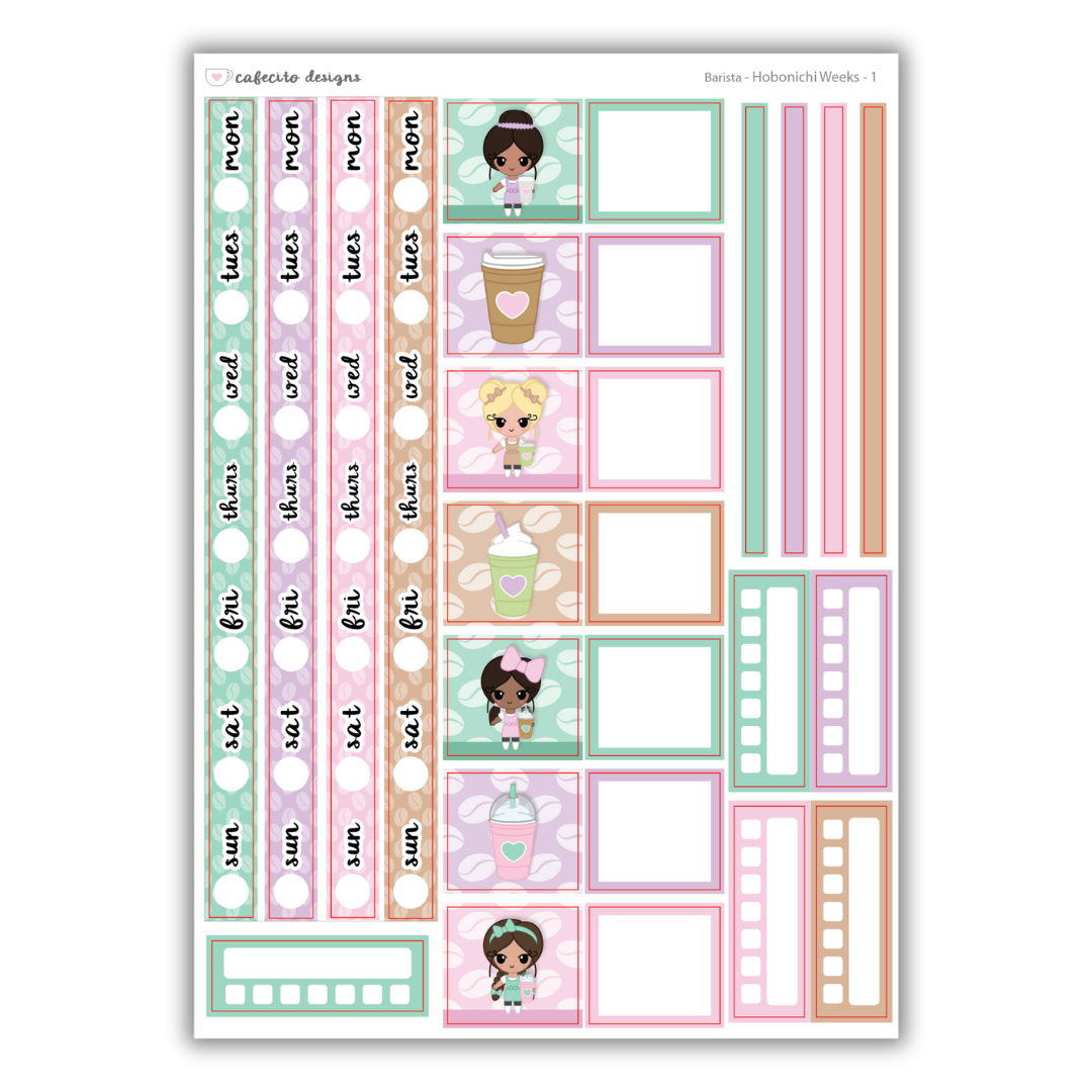 Barista - Hobonichi Weeks Functional Stickers