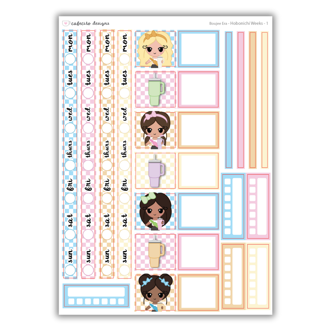 Boujee Era - Hobonichi Weeks Functional Stickers