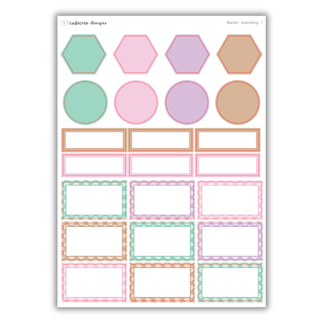 Barista - Journaling Functional Stickers