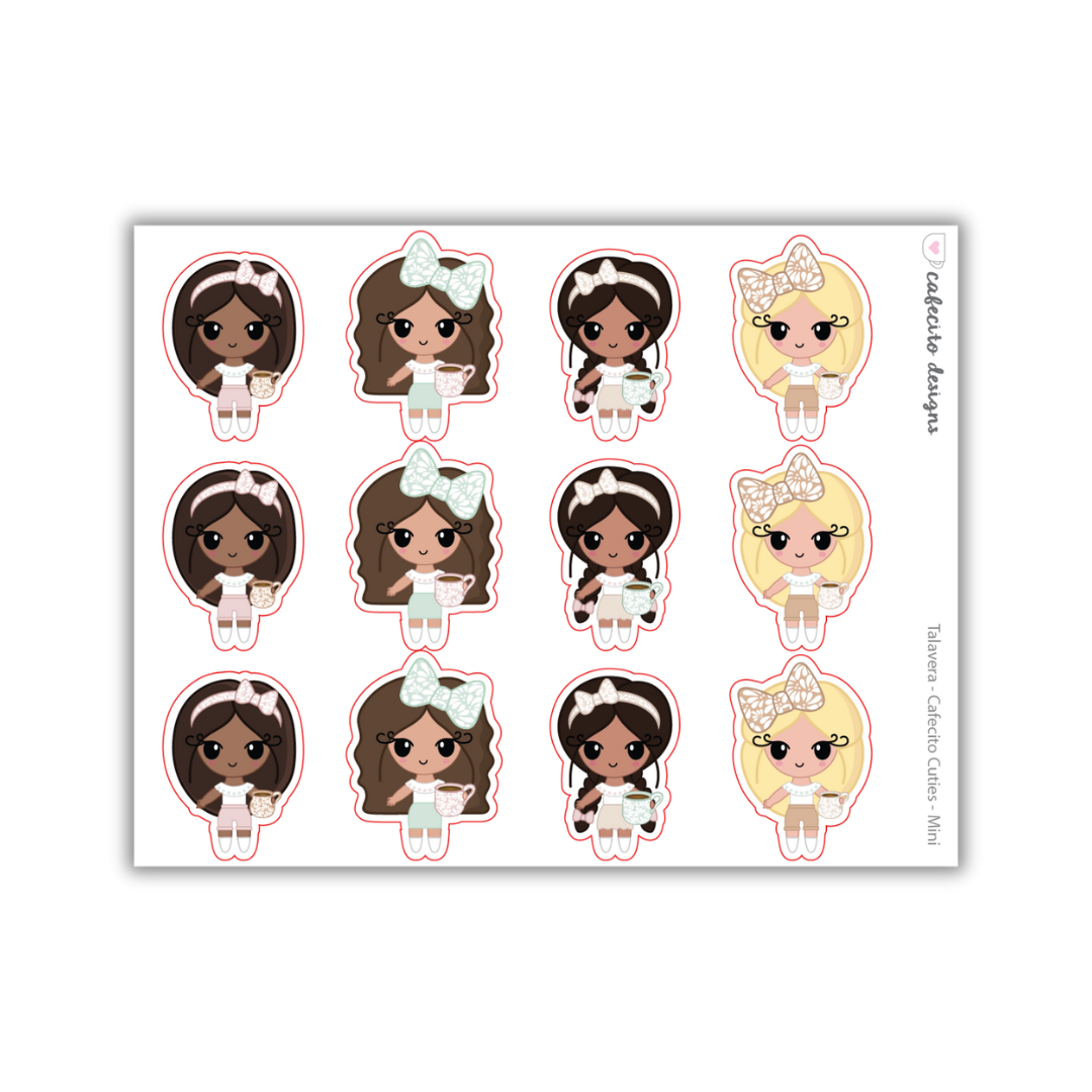 Talavera - Cafecito Cuties - Mini Deco Sticker Sheet