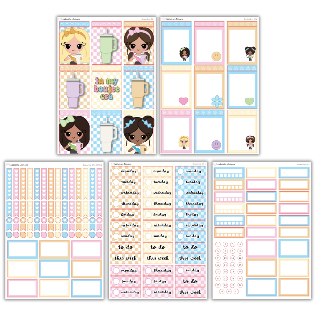 Boujee Era - Standard Vertical Functional Stickers