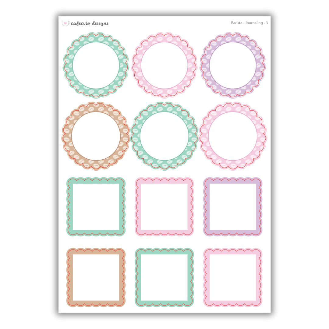 Barista - Journaling Functional Stickers