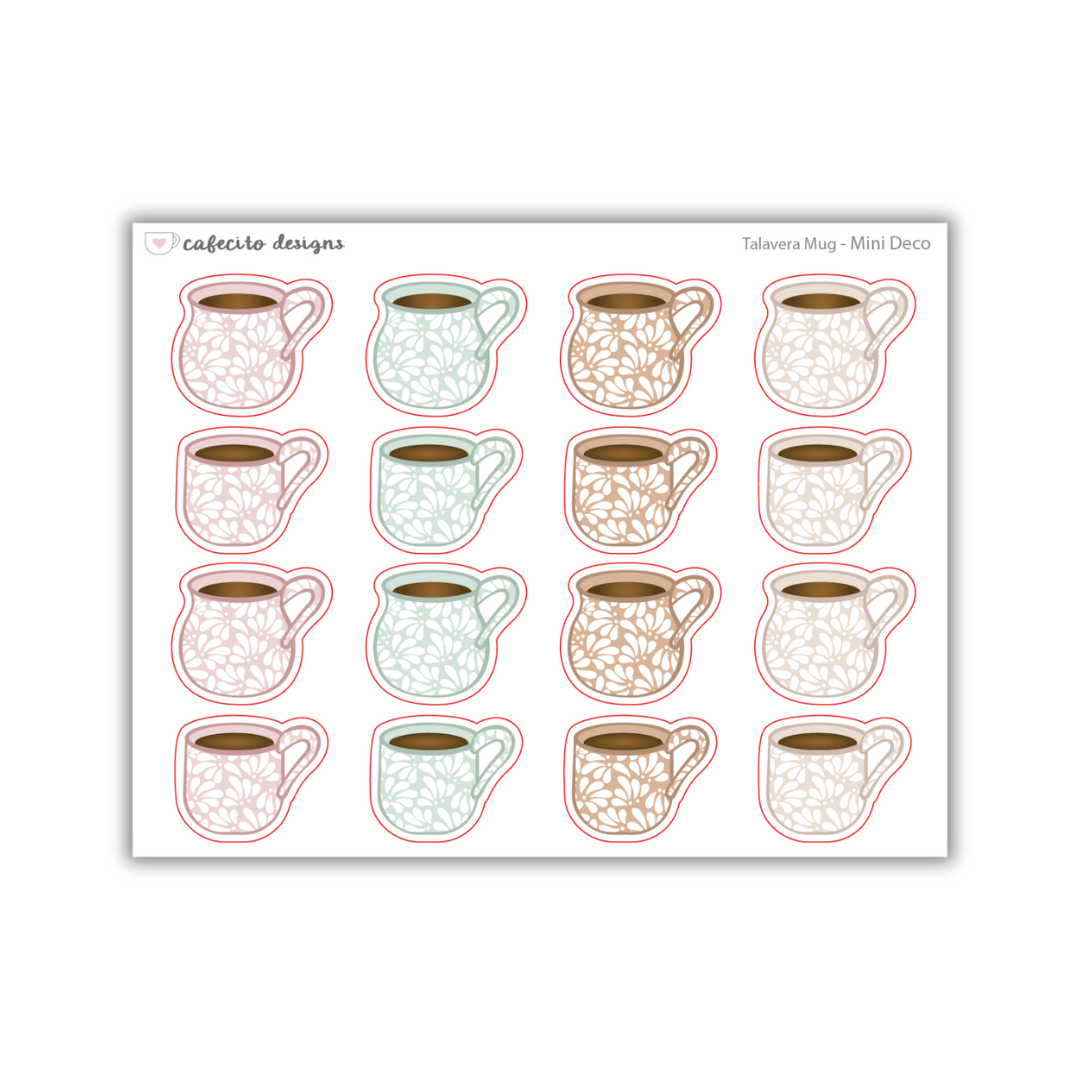 Talavera - Cafecito - Mini Deco Sticker Sheet