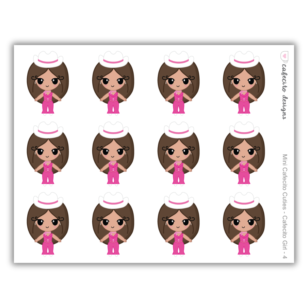 Cafecito Girl - Cafecito Cuties - Mini Deco Sticker Sheet