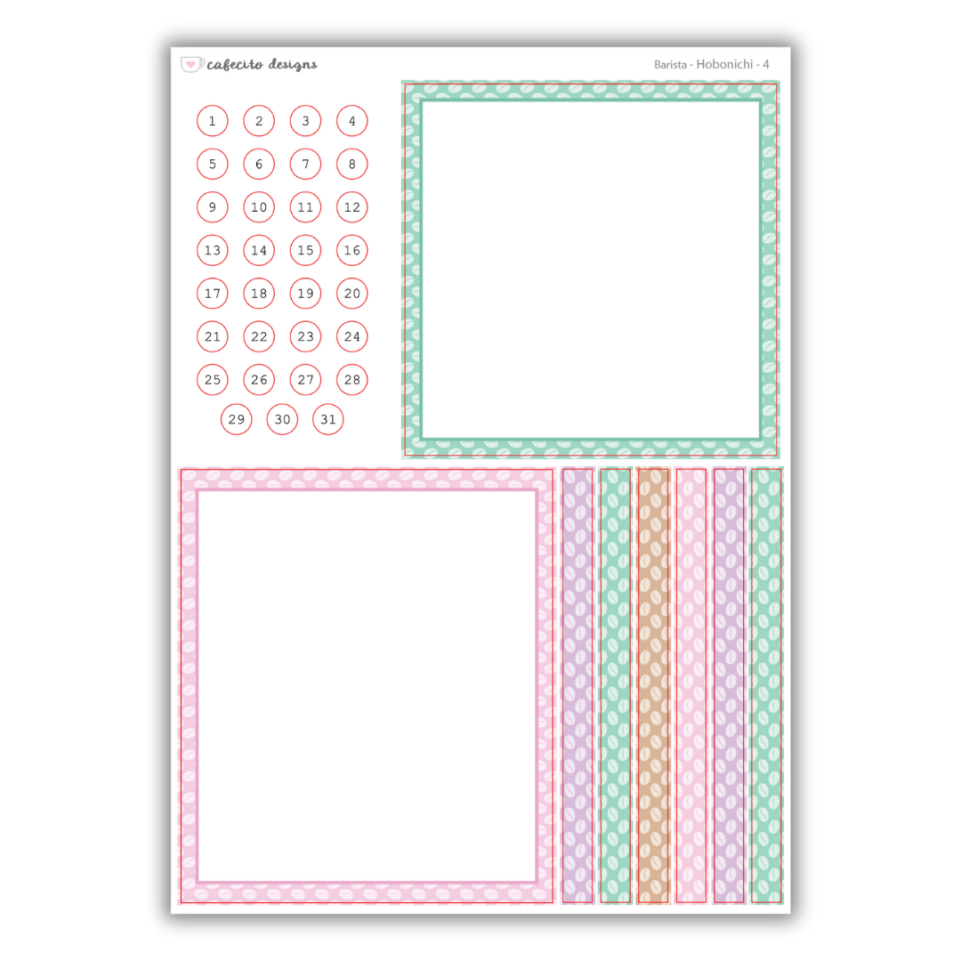 Barista - Hobonichi Weeks Functional Stickers