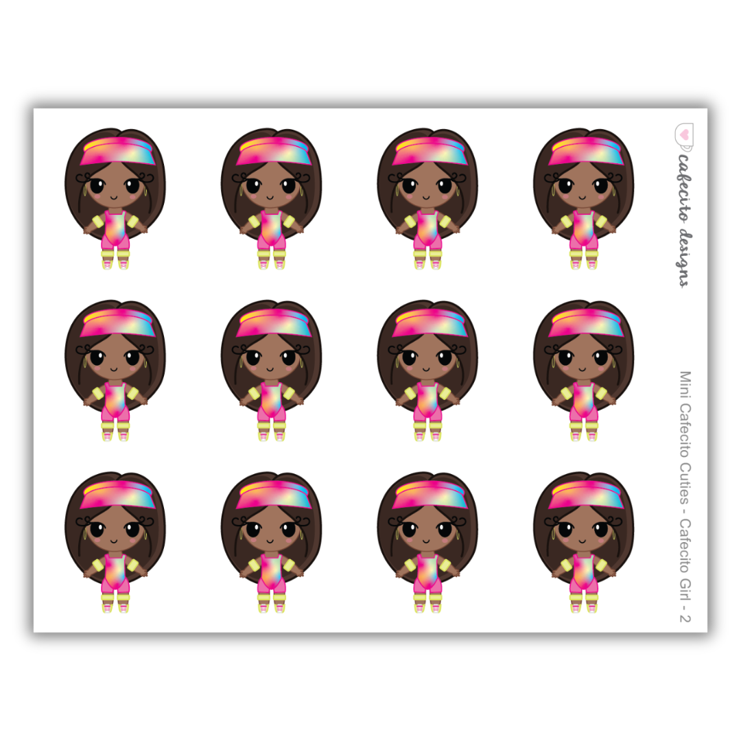 Cafecito Girl - Cafecito Cuties - Mini Deco Sticker Sheet