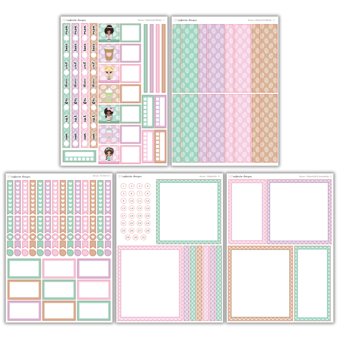 Barista - Hobonichi Weeks Functional Stickers