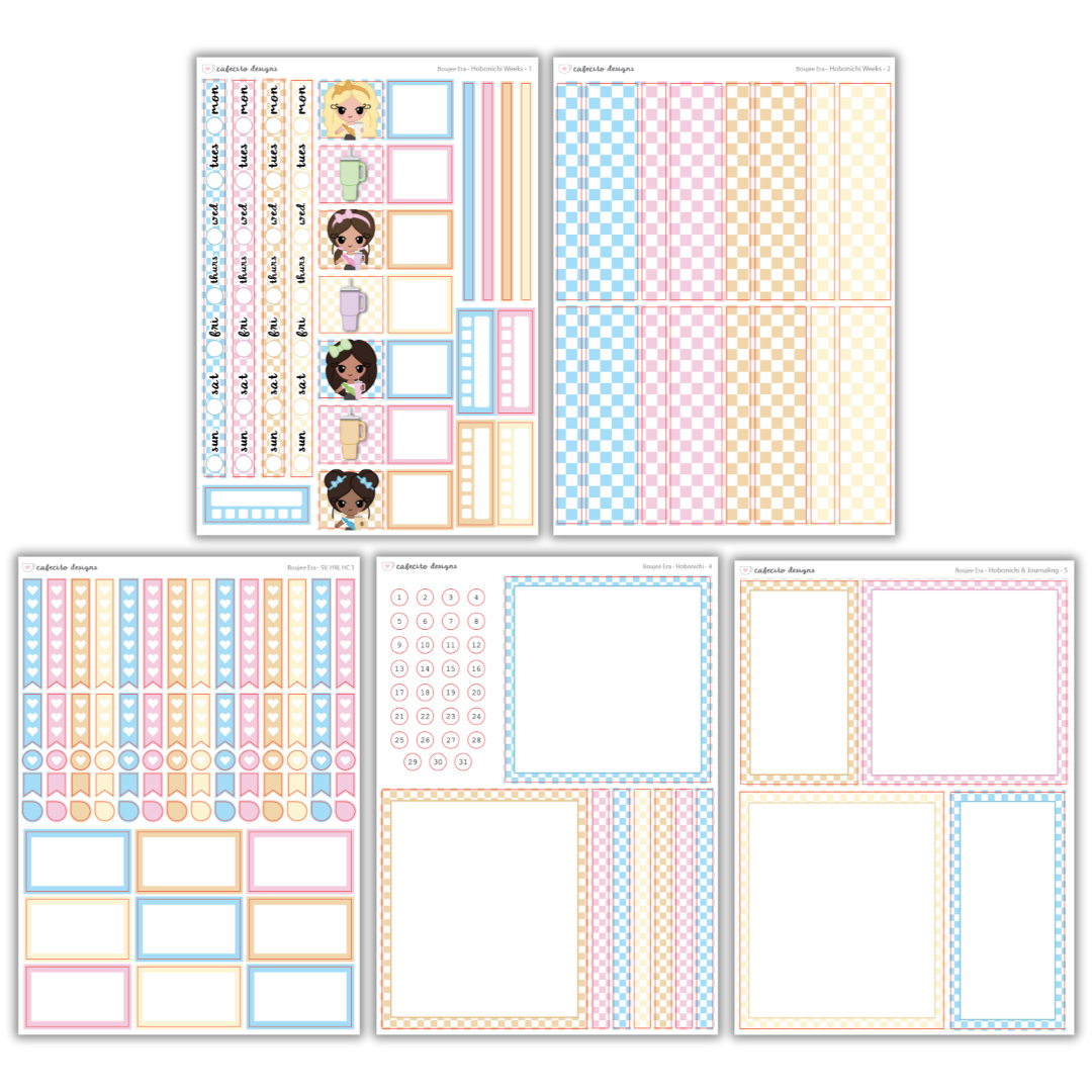 Boujee Era - Hobonichi Weeks Functional Stickers