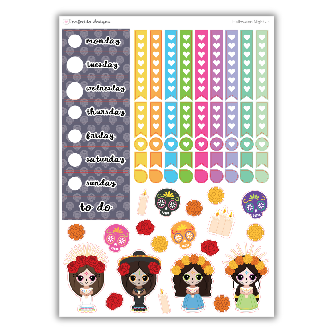 Dia de los Muertos - Date Headers, Mini Deco, Checklist 1