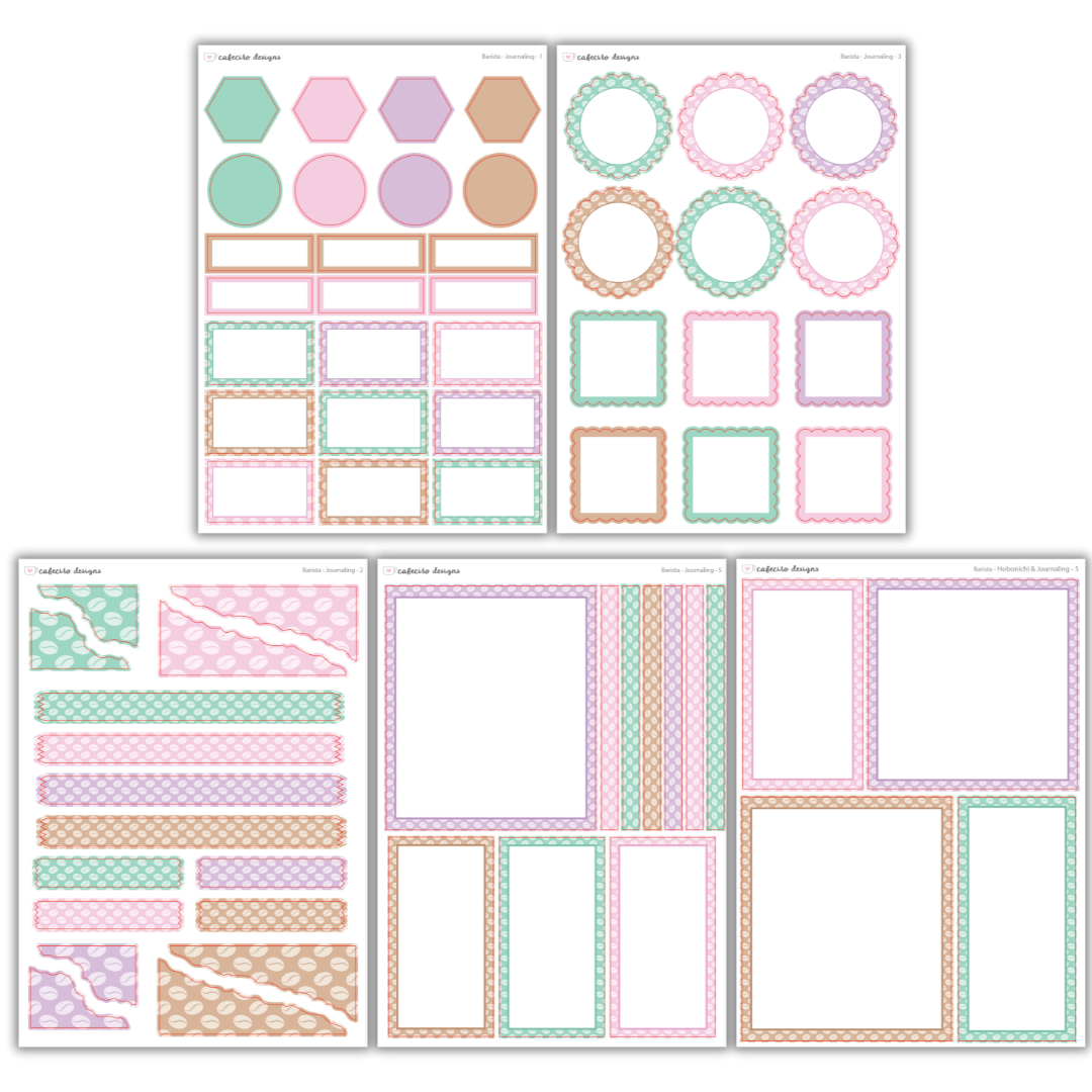 Barista - Journaling Functional Stickers