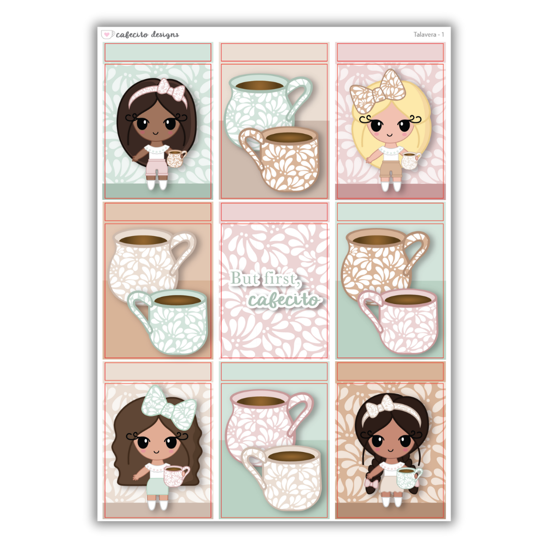 Talavera - Standard Vertical Functional Stickers