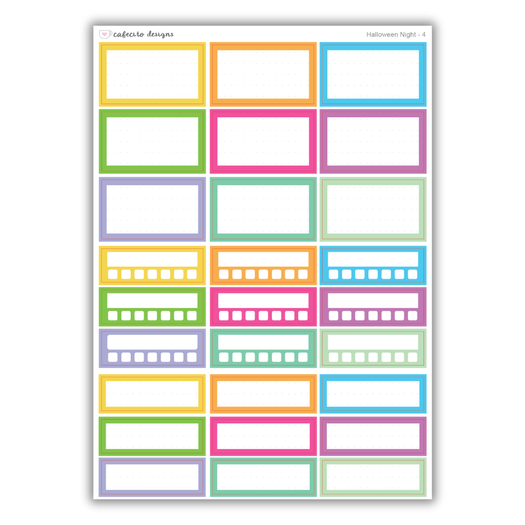 Dia de los Muertos - Half Boxes, Quarter Boxes, Habit Trackers 4