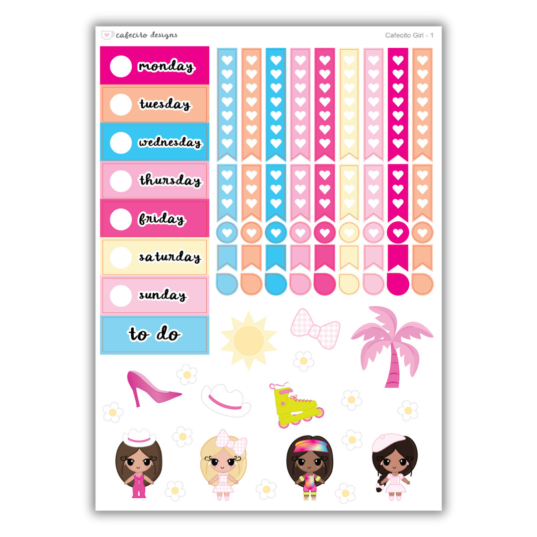 Cafecito Girl - Date Headers, Deco, Checklist 1