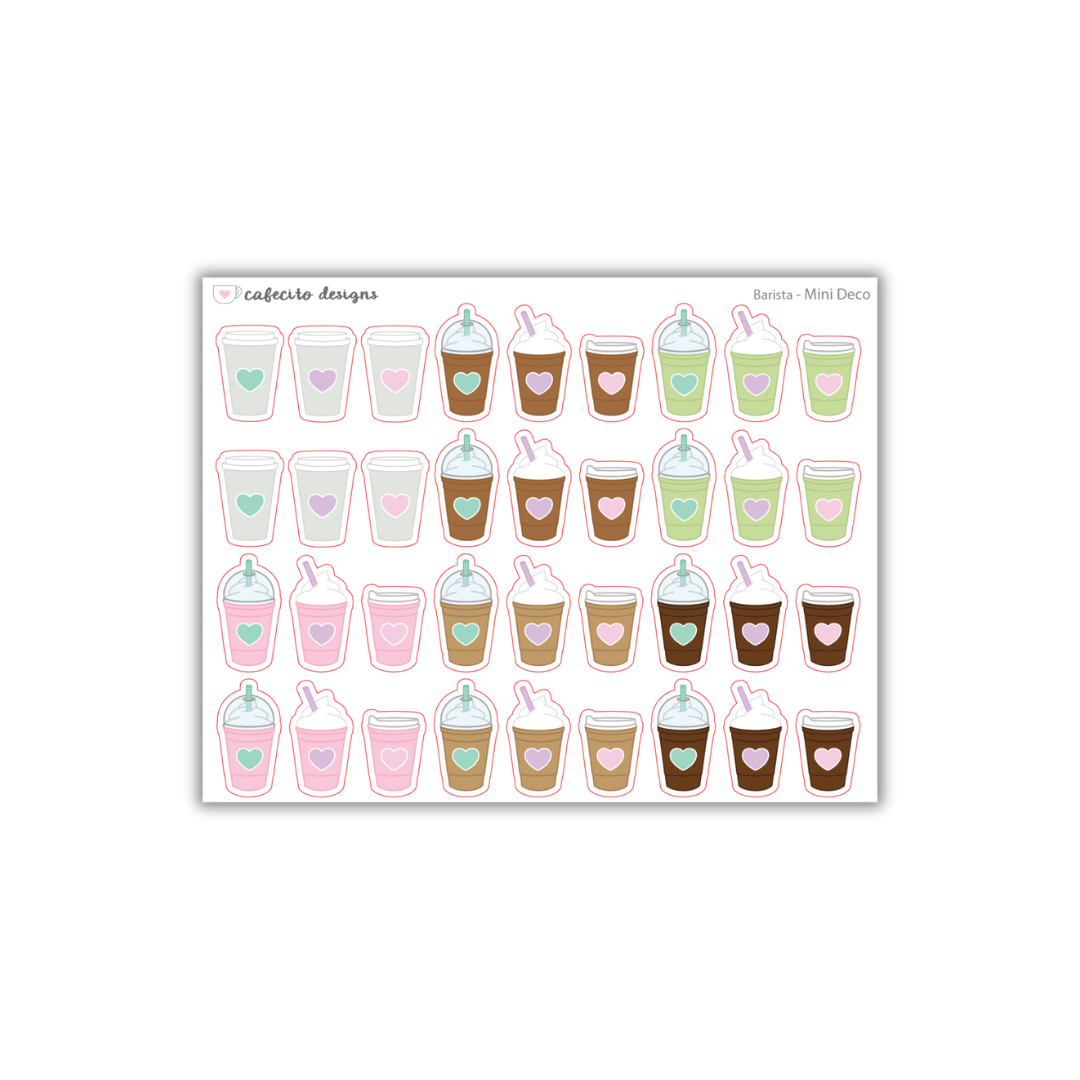 Barista - Mini Deco Sticker Sheet