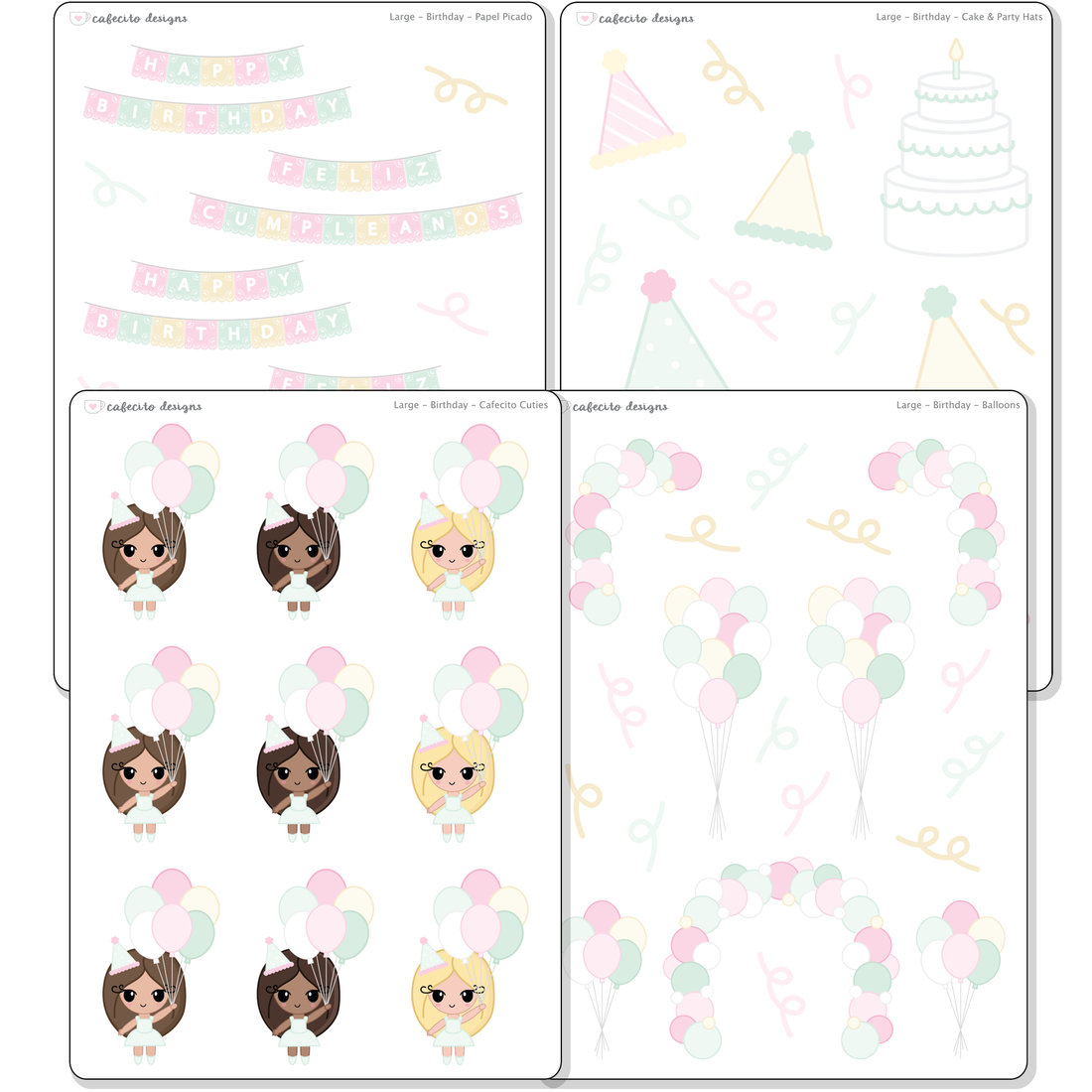 Birthday - Deco BUNDLE - Large Deco Sticker Sheet