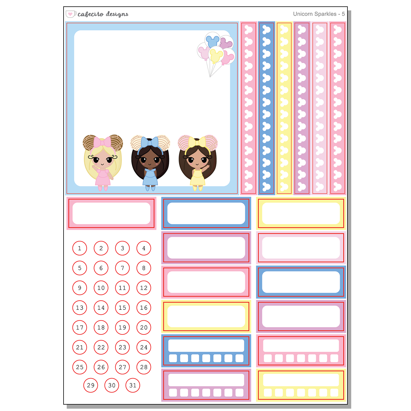 Pan Dulce Land - Large Box, Quarter Boxes, Habit Trackers