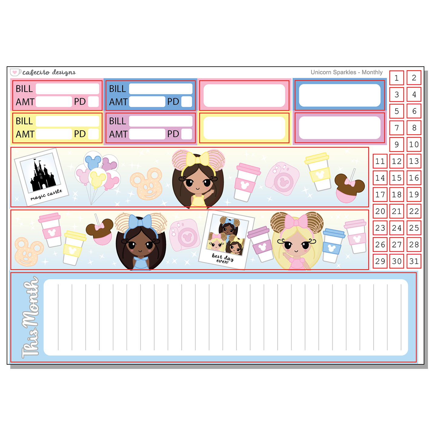 Pan Dulce Land - Monthly Sticker Sheet