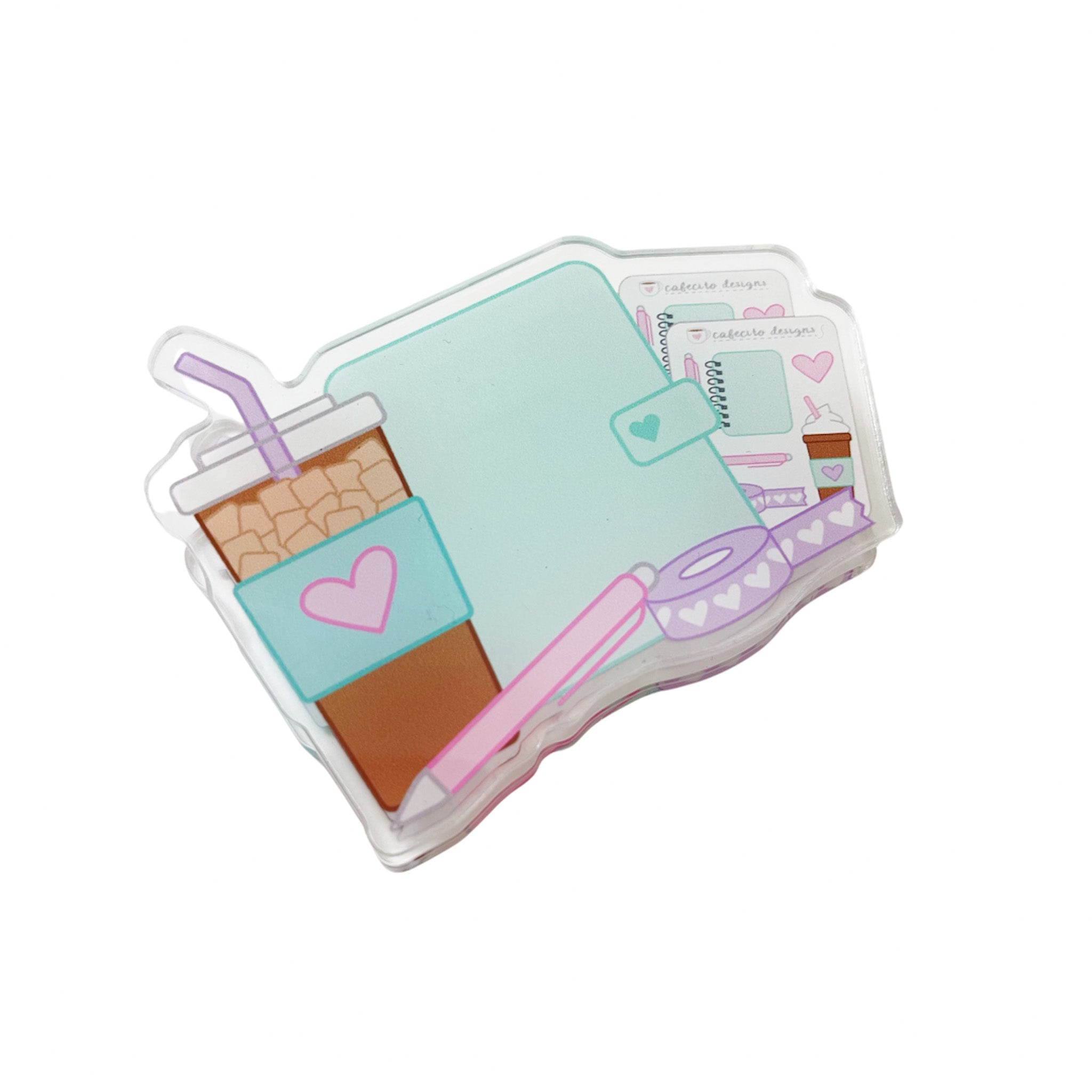 Planners & Coffee Things - Acrylic Paper Clip
