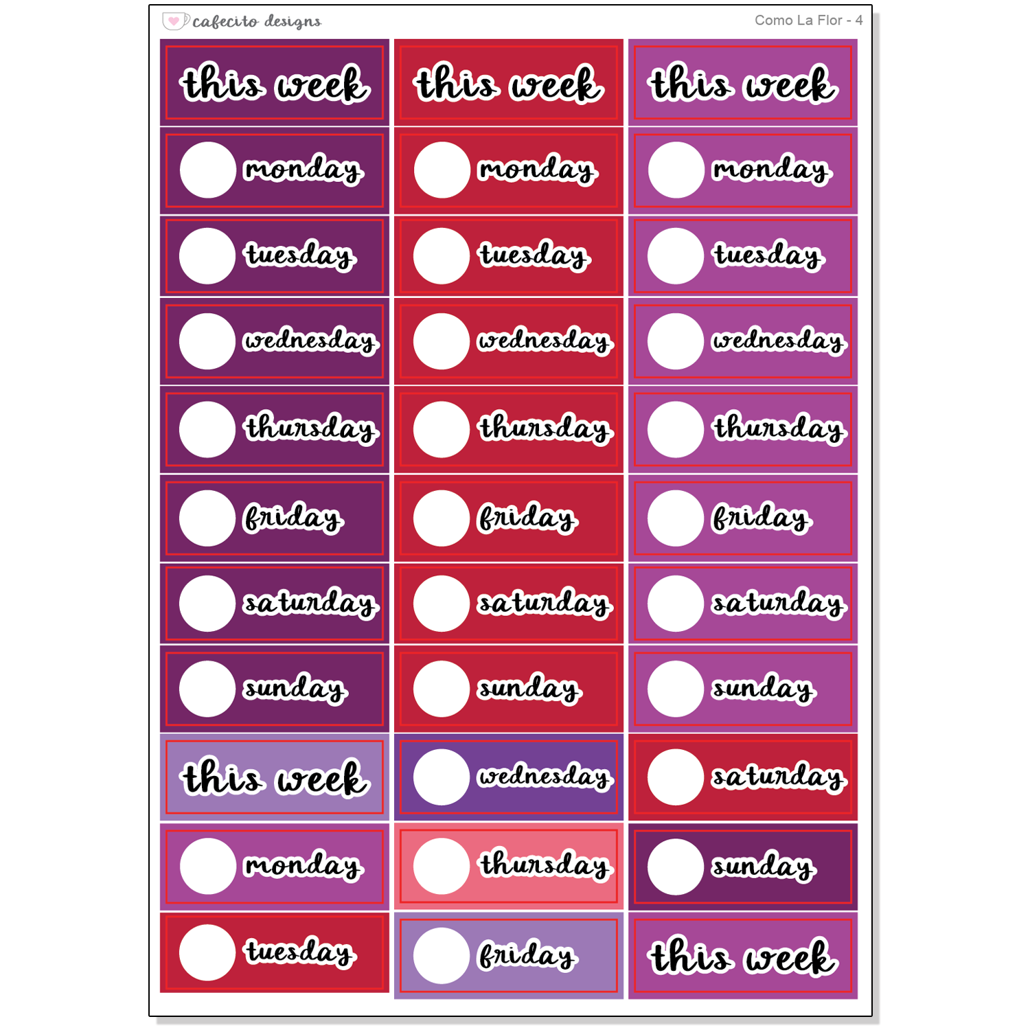 Como La Flor - Functional Stickers