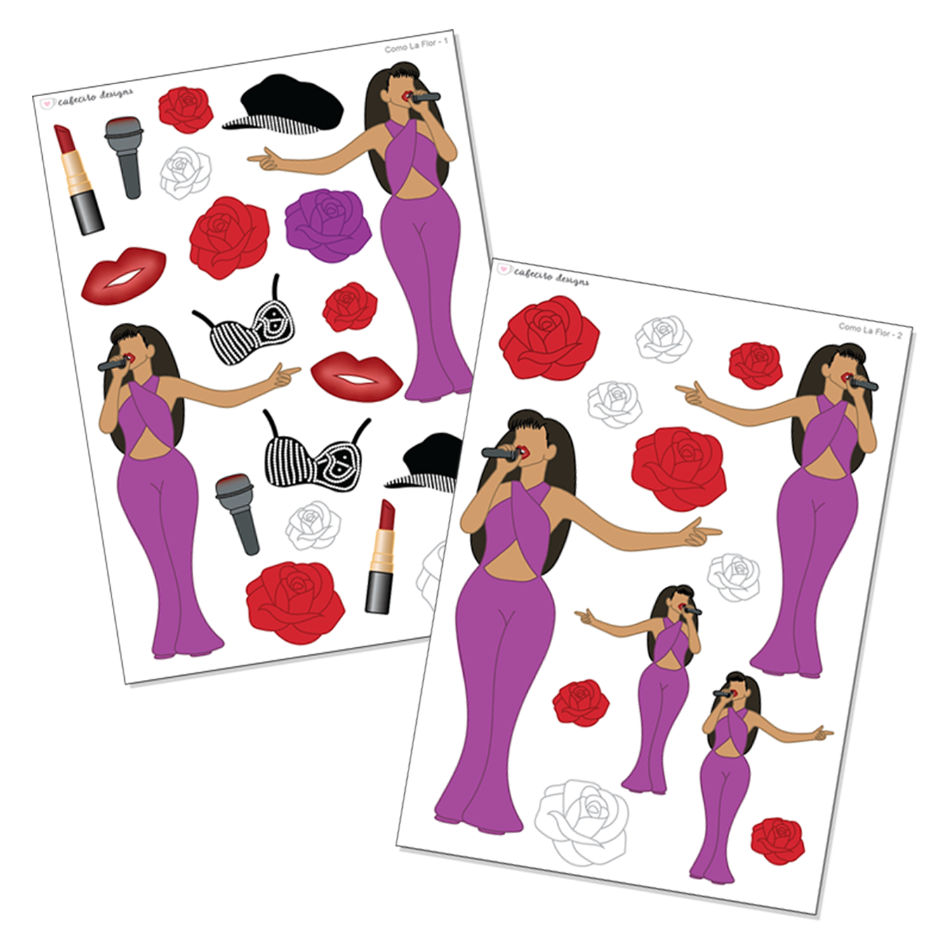 Como La Flor - Deco Sticker Sheet