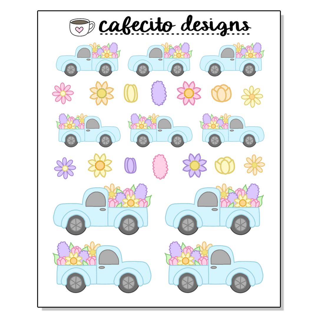 Floral - Mini Deco Sticker Sheets