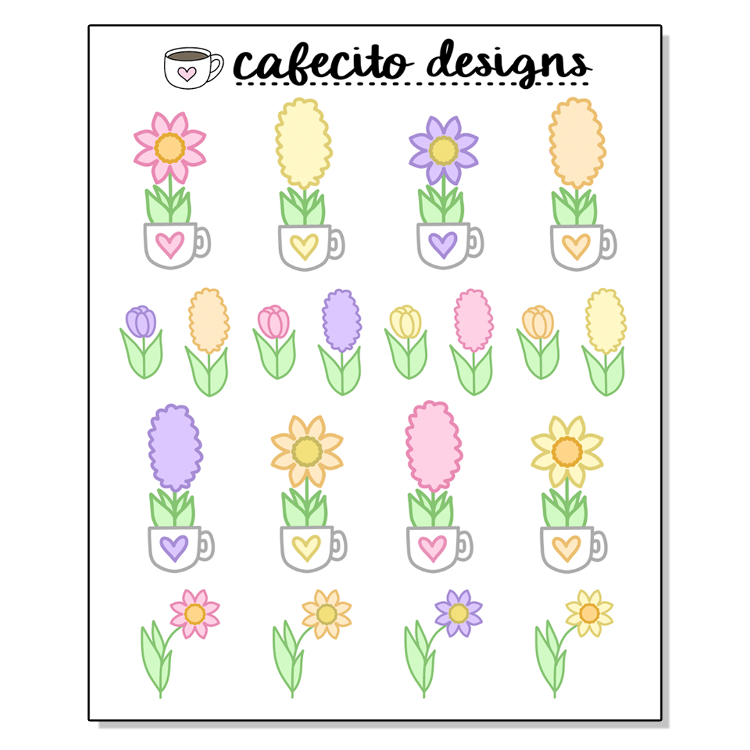 Floral - Mini Deco Sticker Sheets