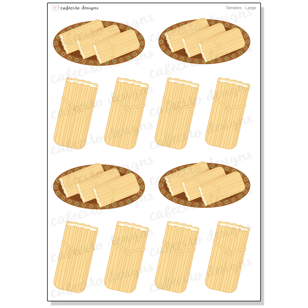Tamales - Large Deco Sticker Sheet