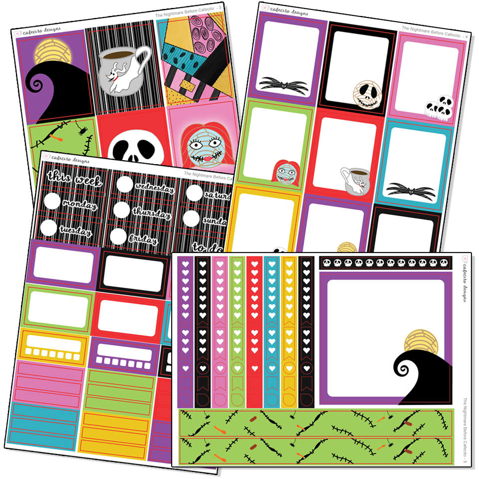 Nightmare Before Cafecito - Functional Stickers