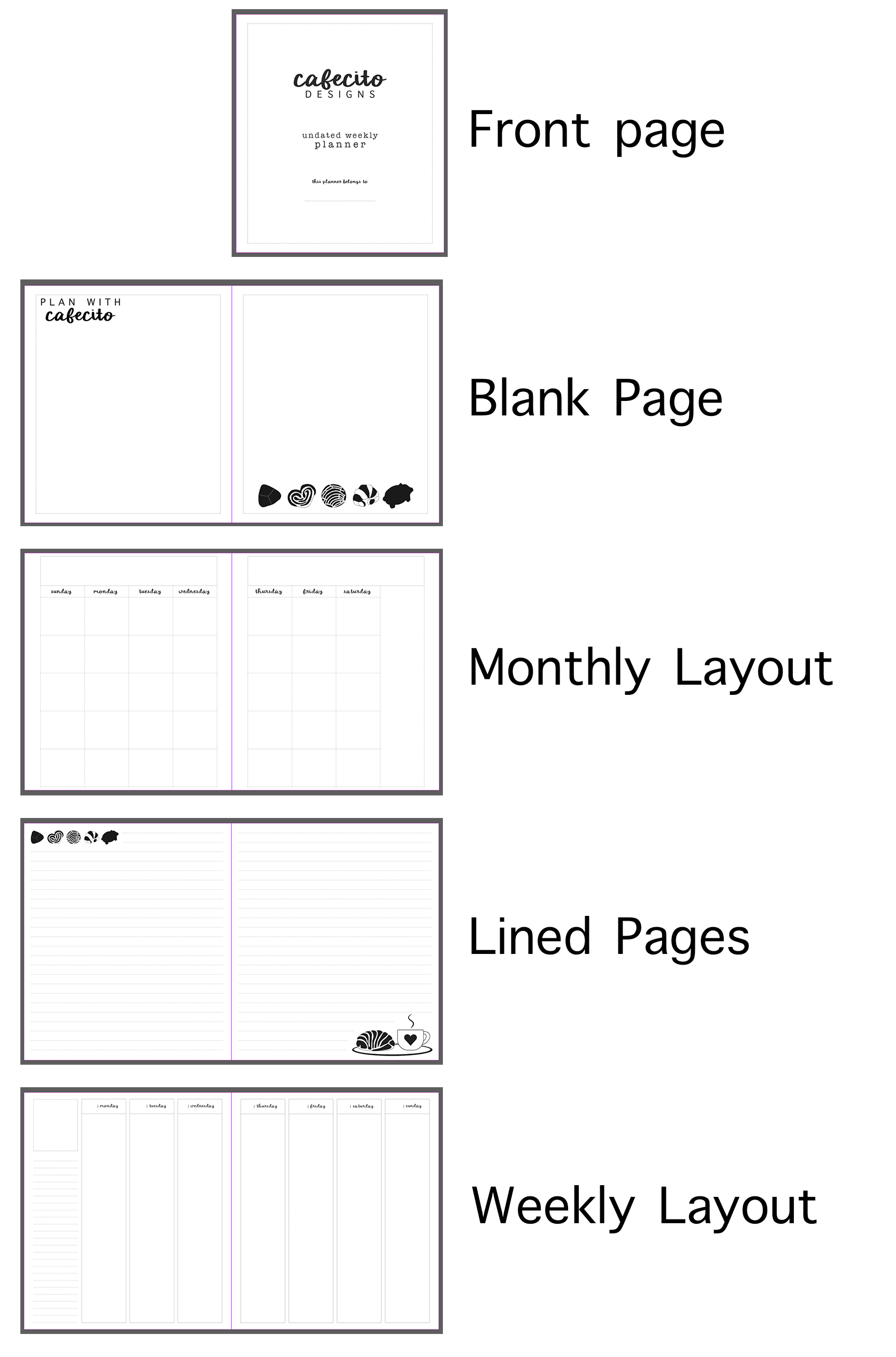 Pan Dulce - A5 Wide Undated Planner