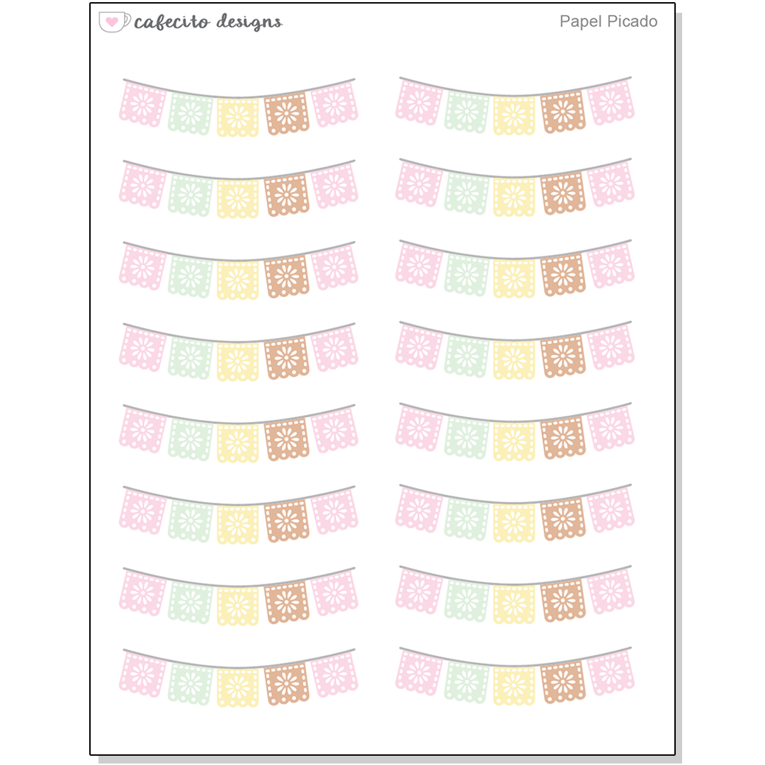 Papel Picado - Sticker Sheet