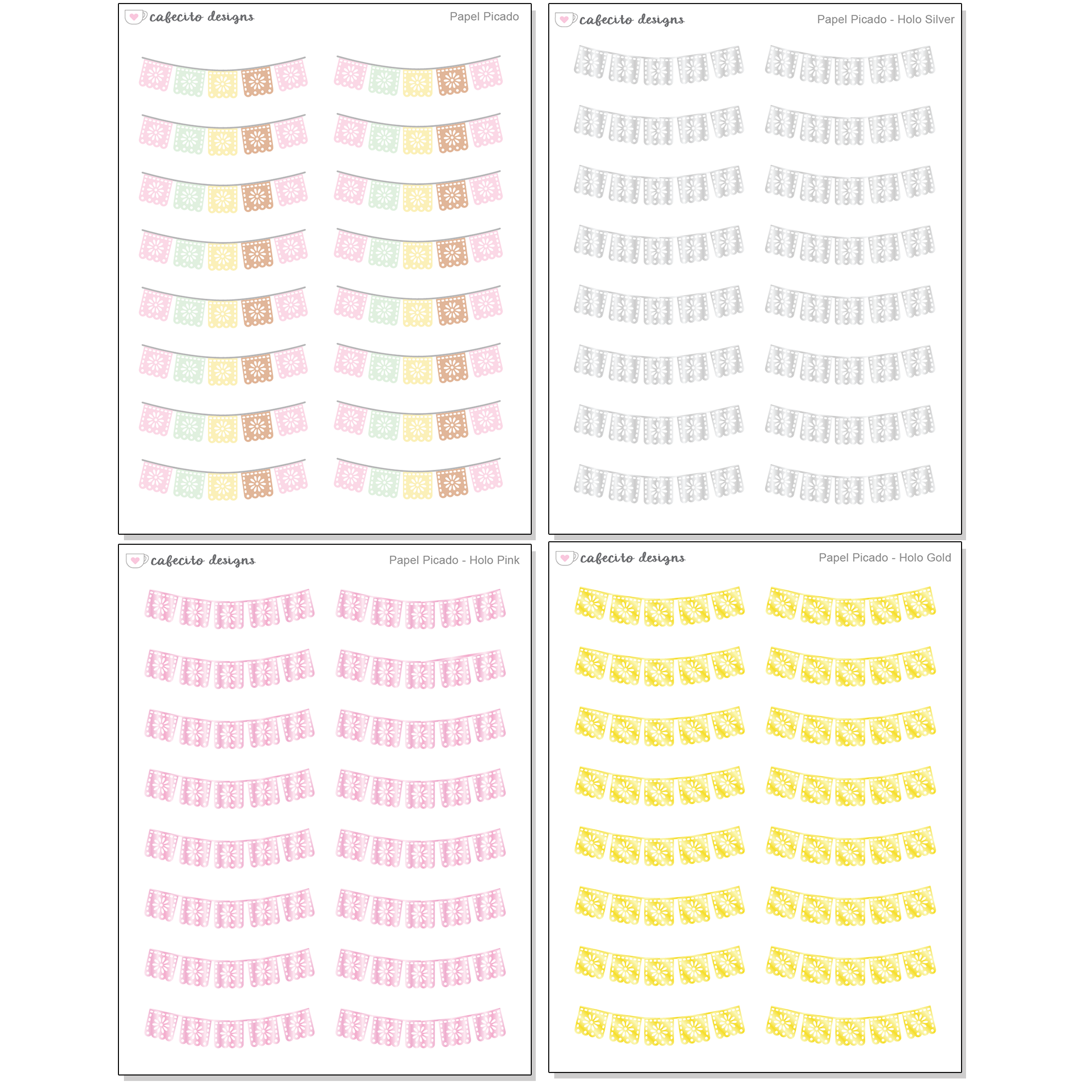 Papel Picado - Sticker Sheet