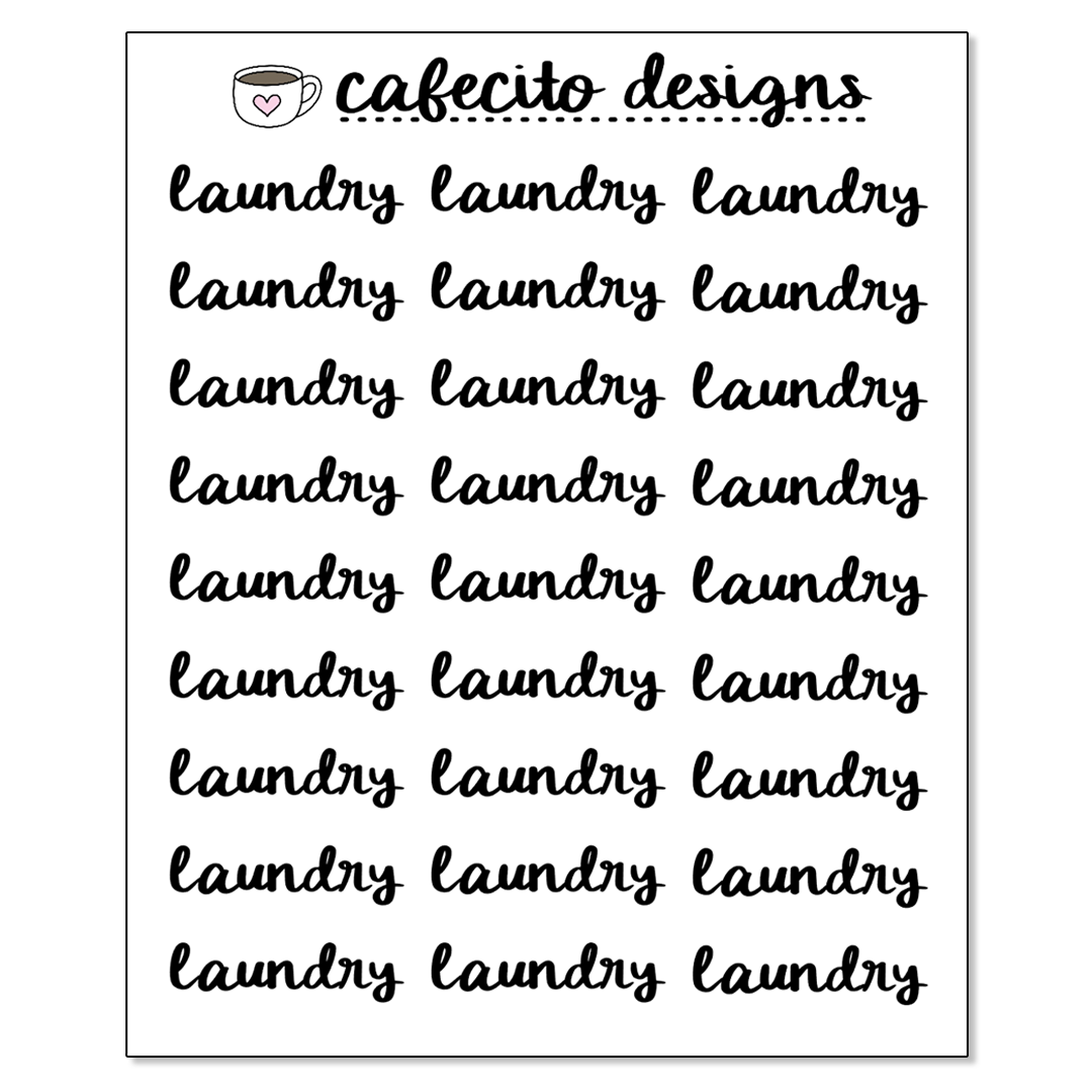 LAUNDRY - Script Sticker