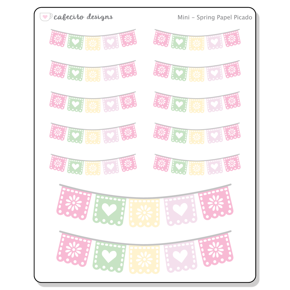 Spring Papel Picado - Mini Deco Sticker Sheet