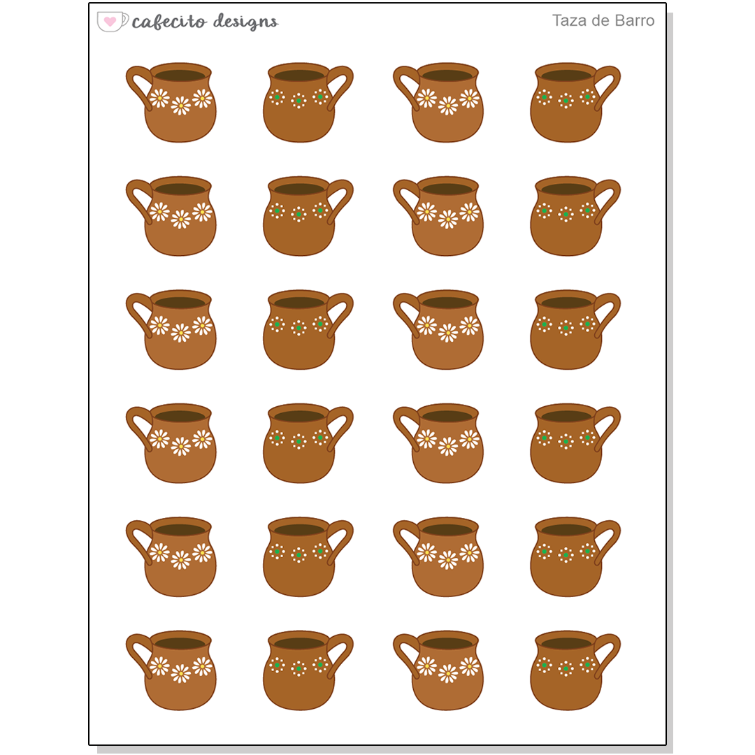 Taza de Barro - Mini Deco Sticker Sheet