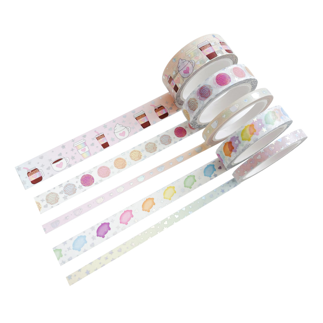 Pastel Pan y Cafecito - Washi Tape Set