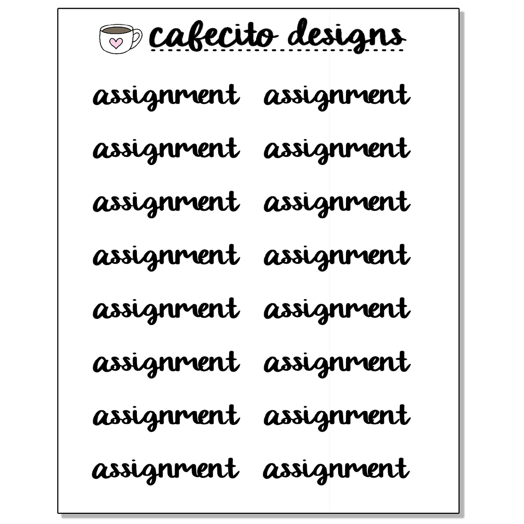 ASSIGNMENT - Script Sticker