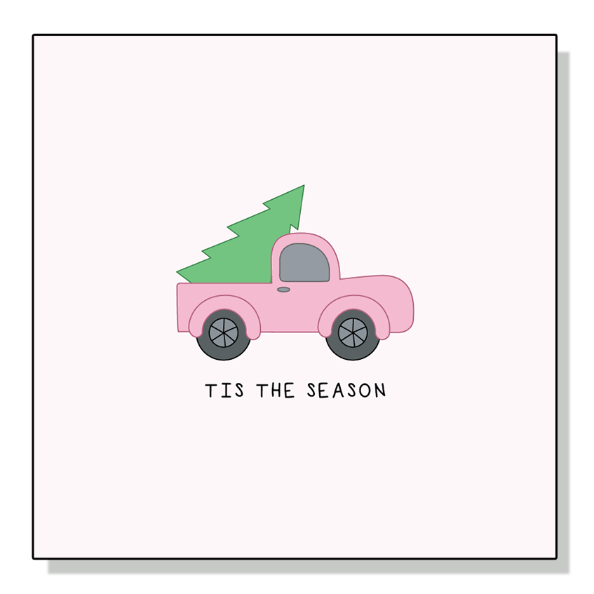 Dreaming of a Pink Christmas - Greeting Cards