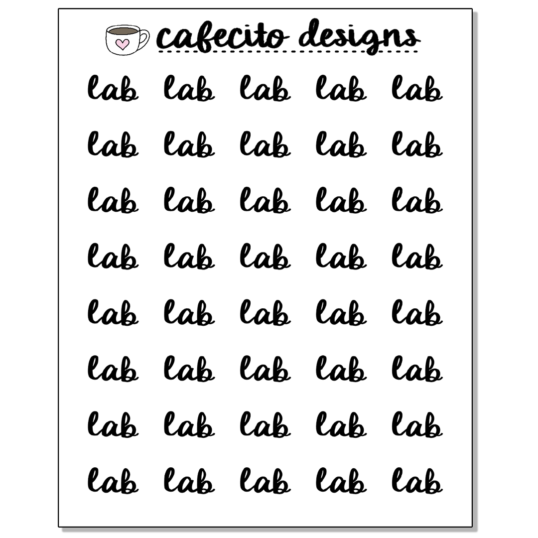 LAB - Script Sticker
