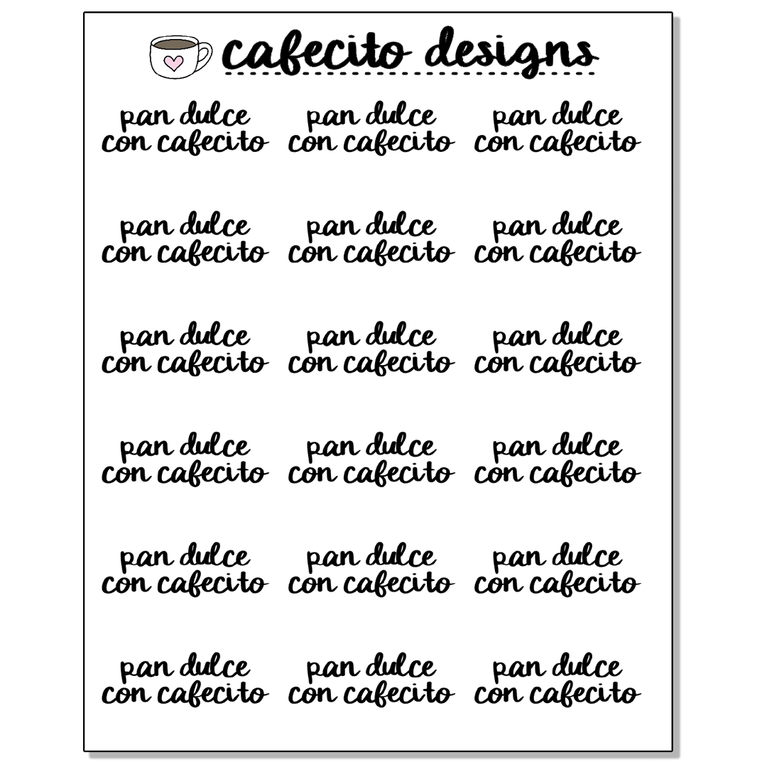 PAN CON CAFECITO - Script Sticker