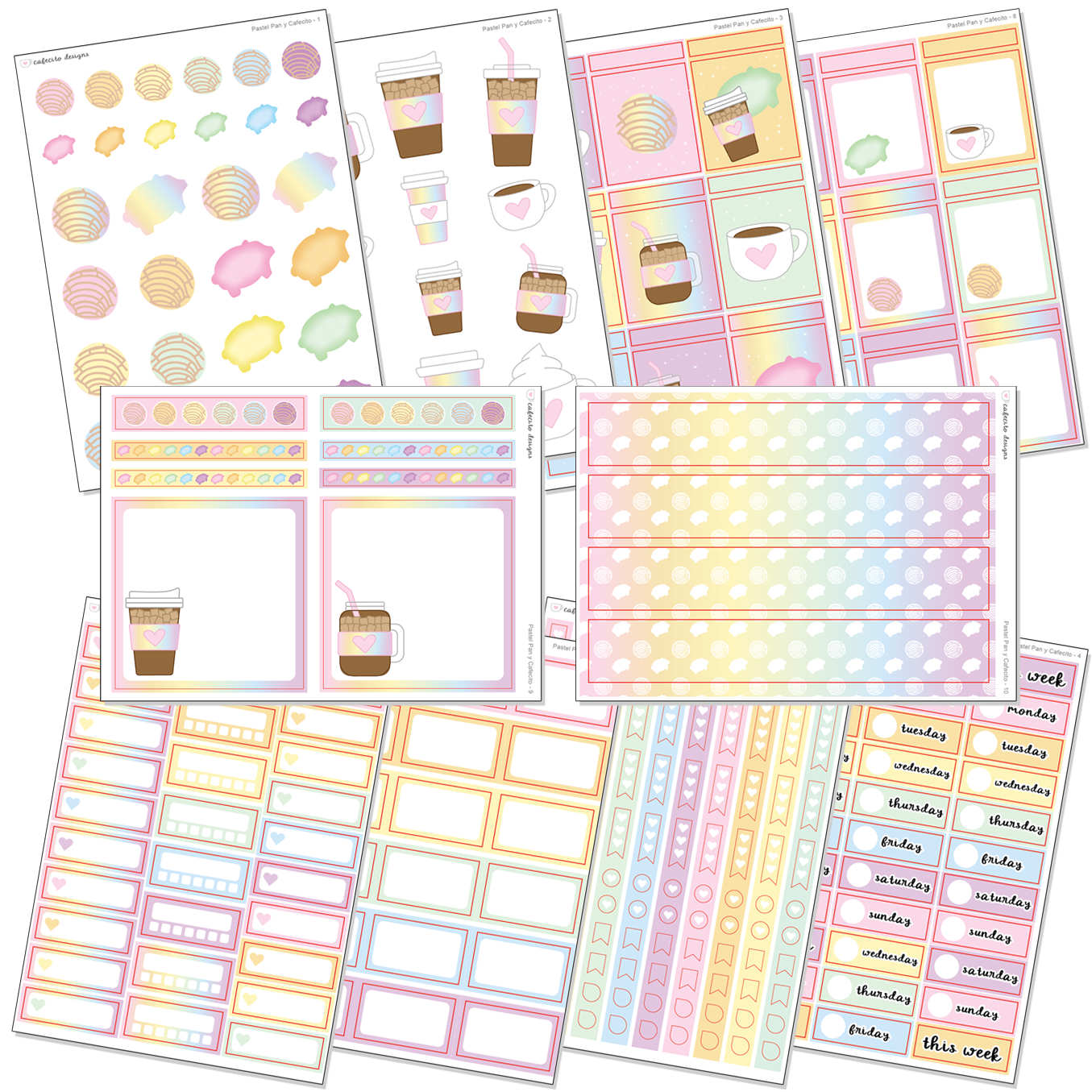 Pastel Pan y Cafecito - Collection Bundle