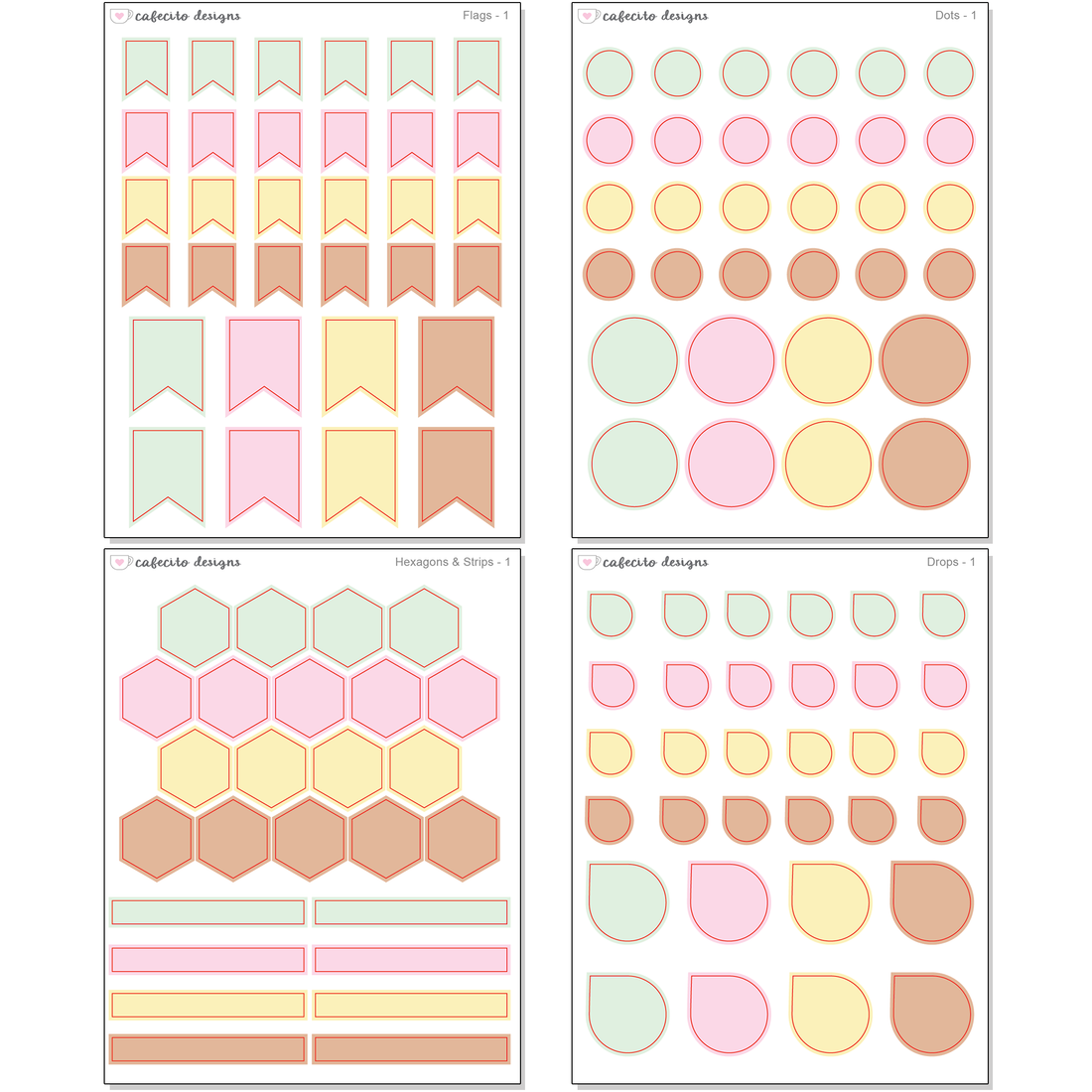 Pan y Cafecito - Washi Sticker Sheet