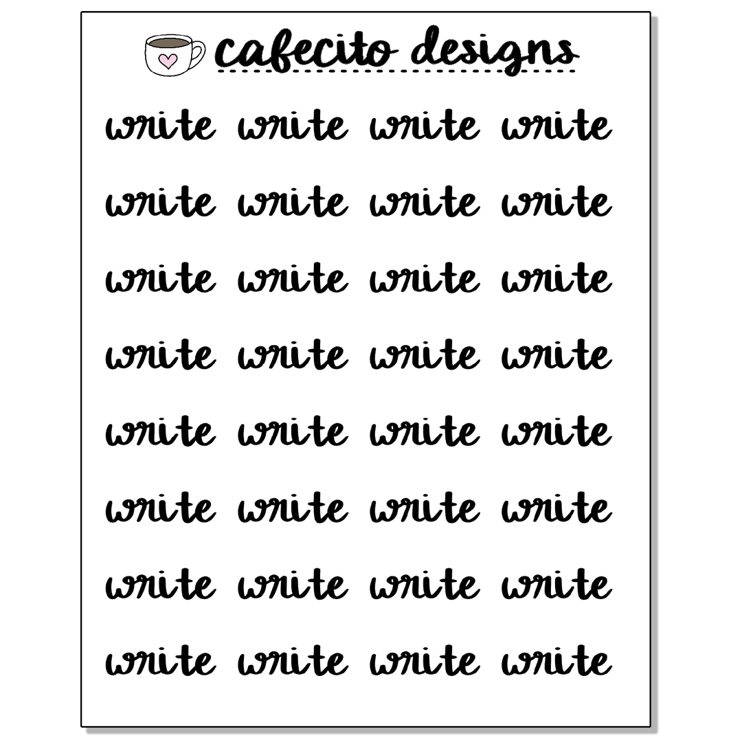 WRITE - Script Sticker