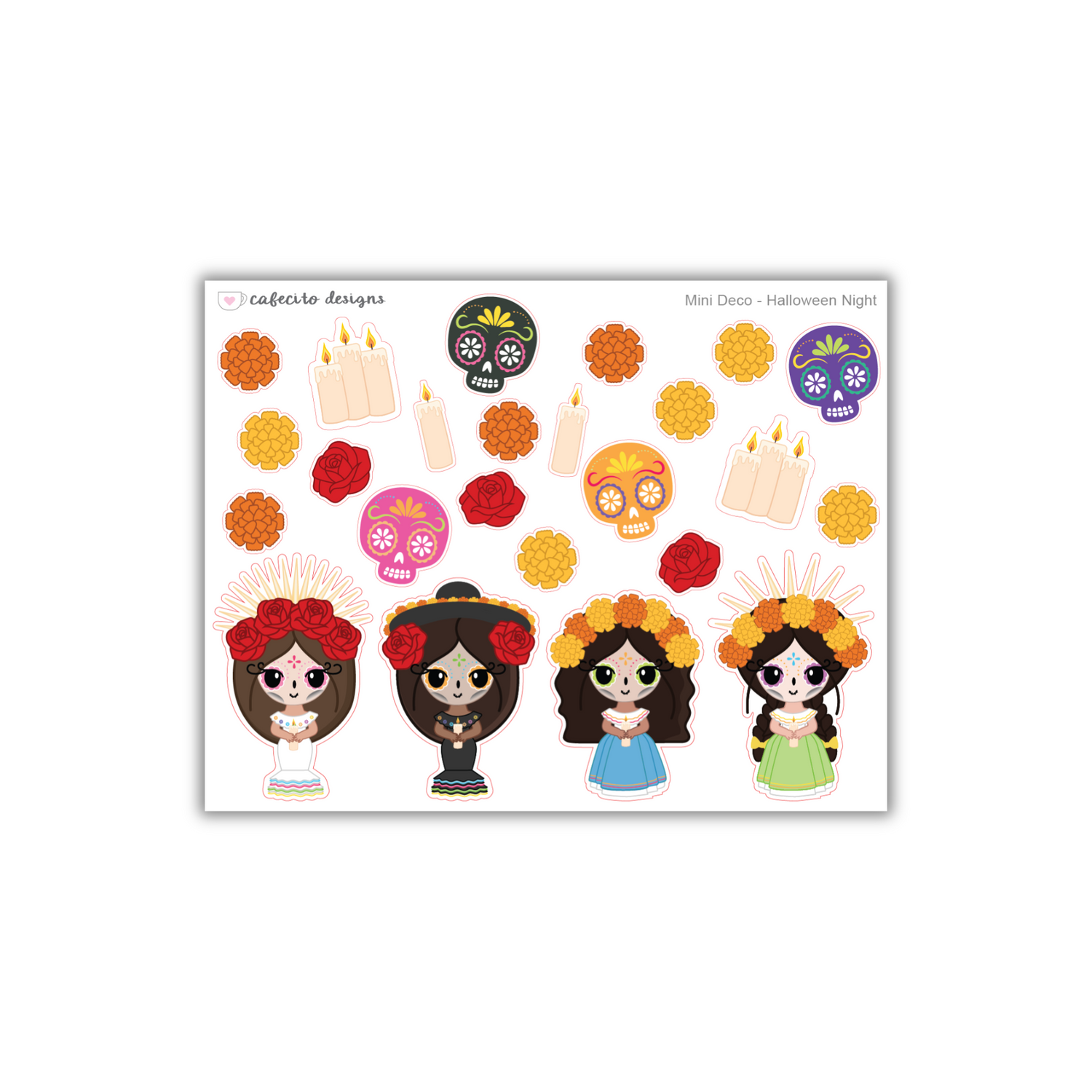 Dia de los Muertos -  Mini Deco Sticker Sheet