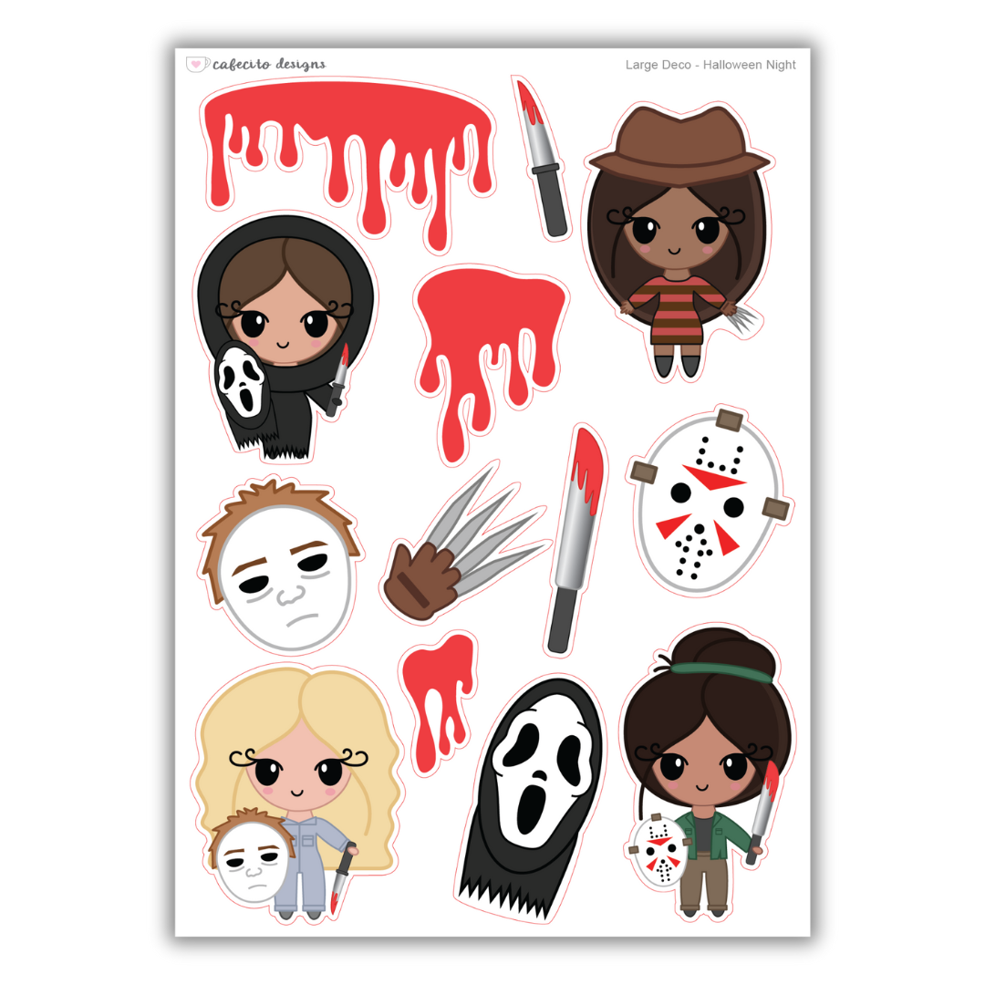 Halloween Night -  Large Deco Sticker Sheet