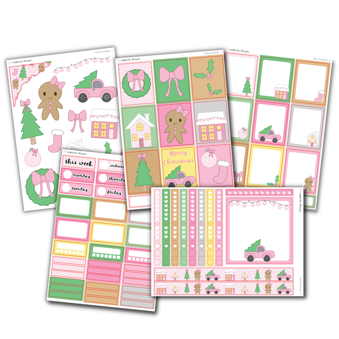 Dreaming of a Pink Christmas - Sticker Kit