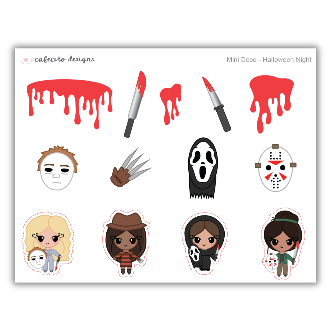 Halloween Night -  Mini Deco Sticker Sheet