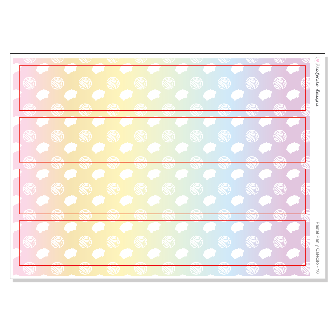 Pastel Pan y Cafecito - Sticker Kit